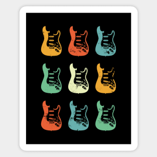 S-Style Electric Guitar Bodies Retro Theme Sticker
